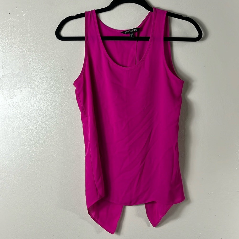 Express Pink Split Back Tank Top Women’s Size XS